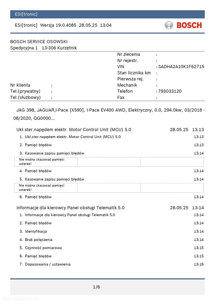 BATERIA Jaguar I-Pace EV400 2019 Wszystkie części - 10