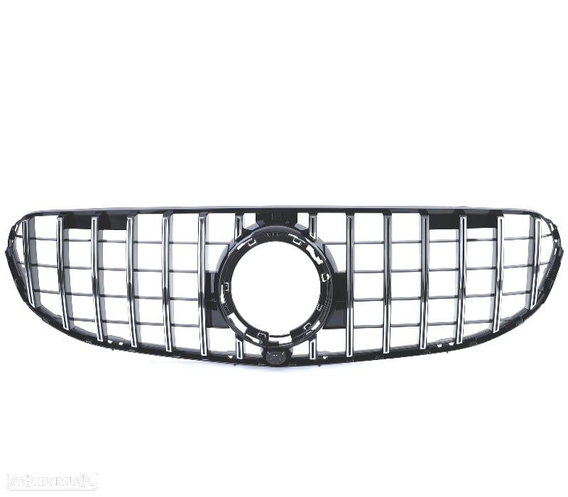 GRELHA FRONTAL MERCEDES GLC X253 SUV 20- LOOK AMG PRETO CROMADO PLASTICO ABS - 2
