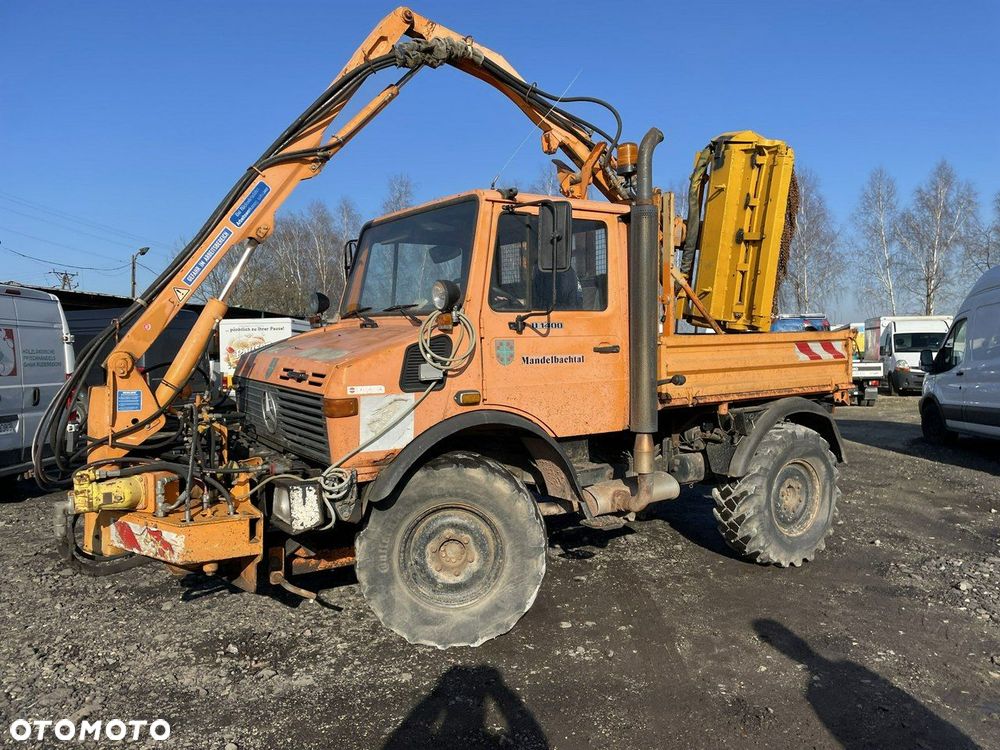 Unimog Unimog 1400 4X4 Kosiarka teleskopowa posypywarka - 1