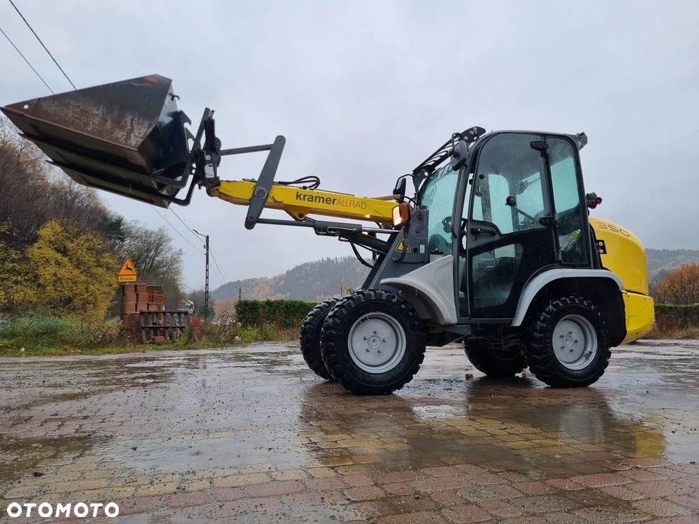 Kramer Ładowarka kołowa 348  JAK NOWA! Import Norwegia Łyżka szufla+ widły Serwisy w Dekra 4koła skręt Zero luzów wycieków Oryginał dodatkowa Hydraulika Yyanmar silnik