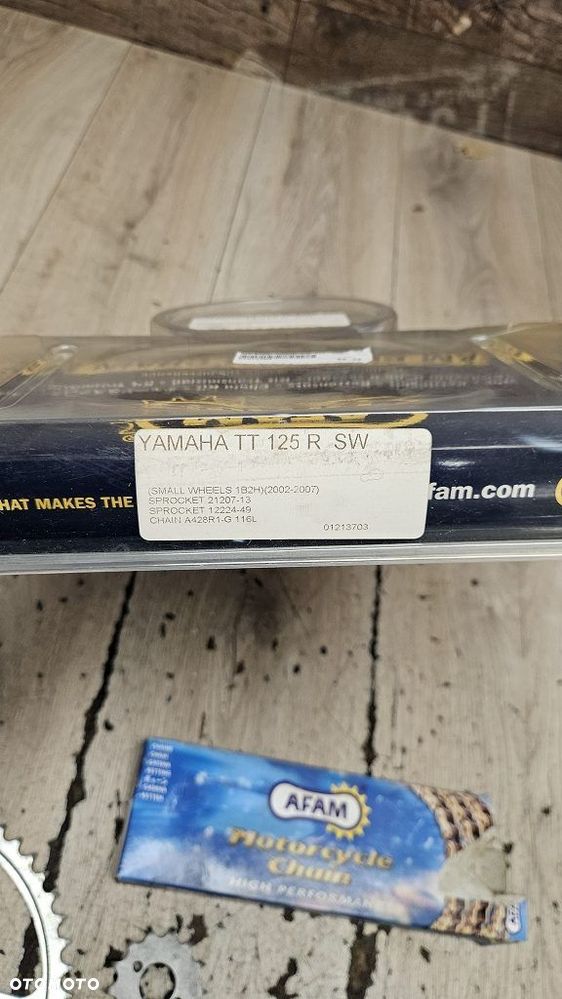 Zestaw napędowy AFAM łańcuch A428R1-G zębatki 13/49 Yamaha TT 125 R - 8