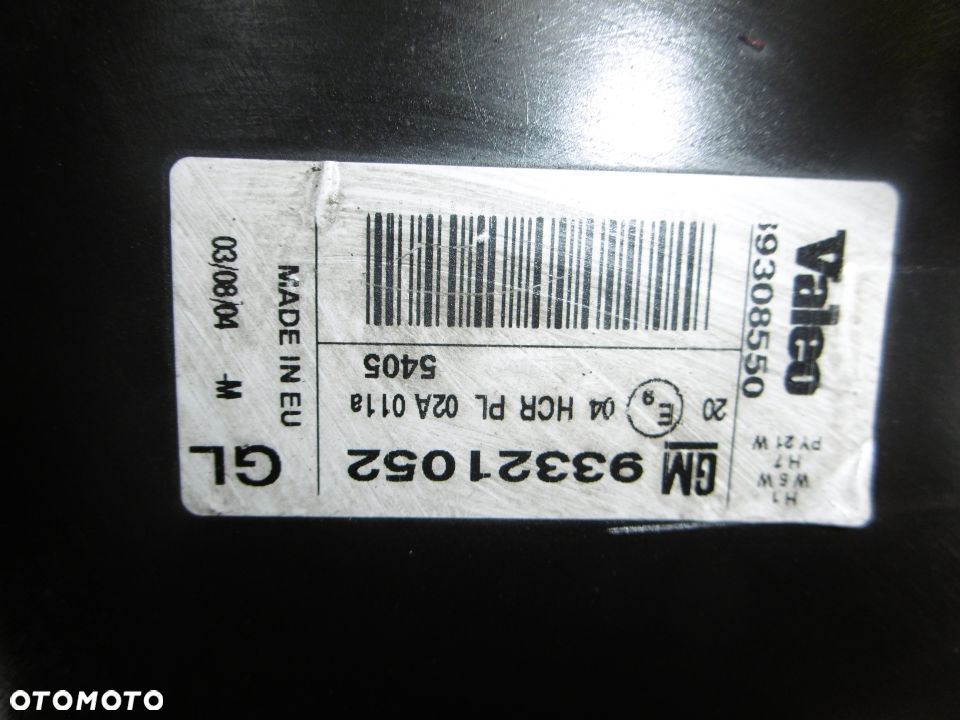 Lampa lewa OPEL MERIVA A VALEO EUROPA - 2