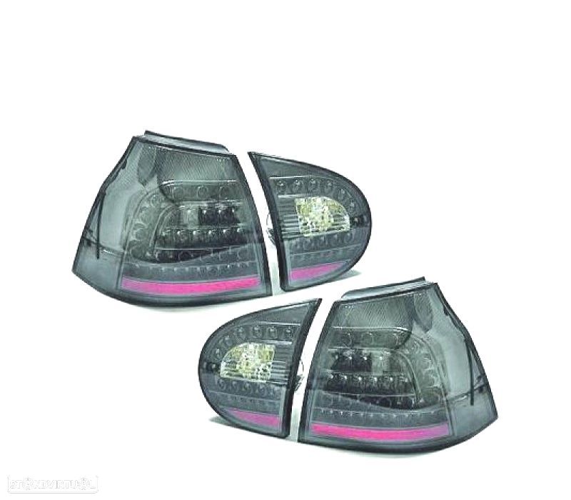 FAROLINS TRASEIROS PARA VOLKSWAGEN VW GOLF V FULL LED ESCURECIDOS 03- - 1