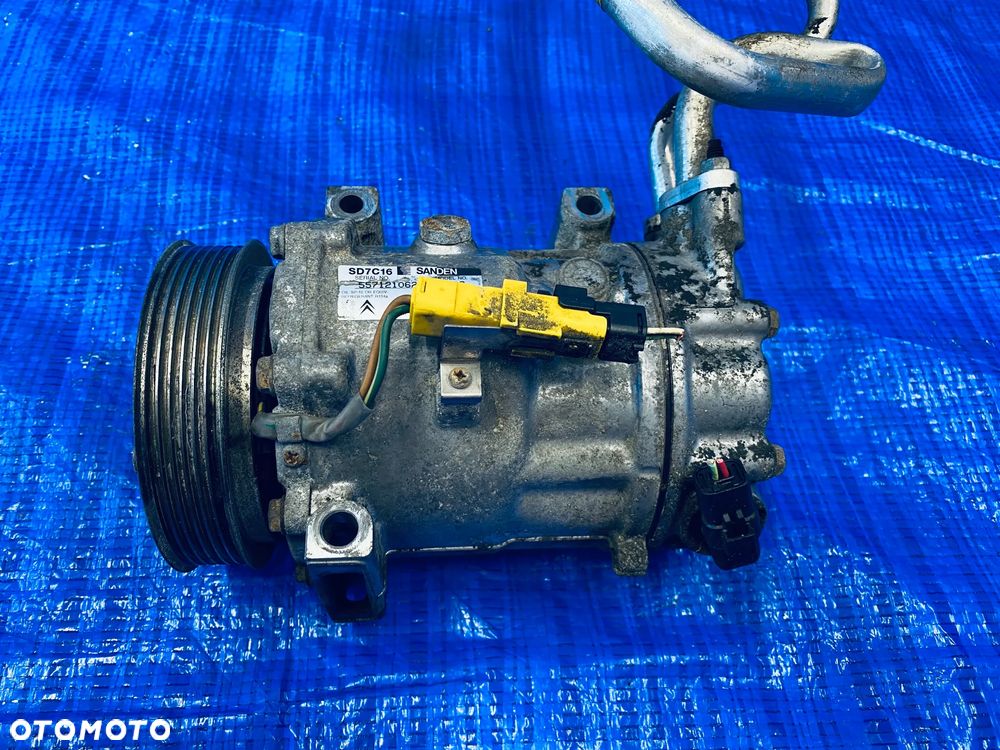 SPRĘŻARKA KOMPRESOR POMPA KLIMATYZACJI KLIMY PEUGEOT CITROEN C4 GRAND PICASSO I 2006- ; 9651911480 ORYGINAŁ - 1