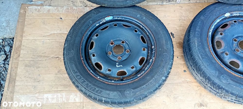 Felgi stalowe z oponami koła 5J ET35 165/70 R14 5X100 VW Polo Fabia 6Q0601027H - 9
