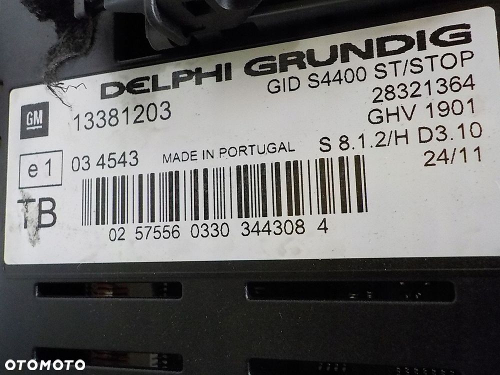 OPEL CORSA D LIFT WYŚWIETLACZ NAWIGACJI 13381203 GID - 2