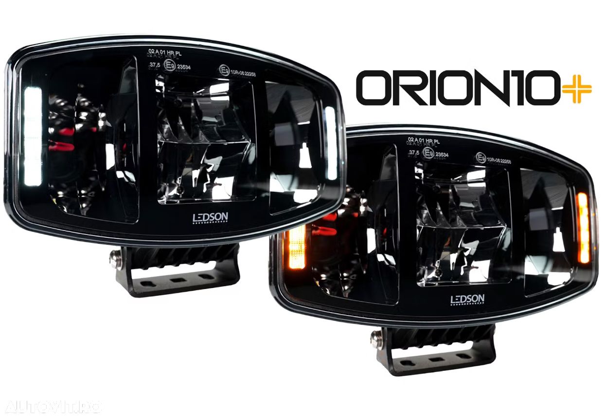 Proiector suplimentar Orion 10+ black, Ledson, LED, 100W, pozitie alb galbena/portocalie - 1