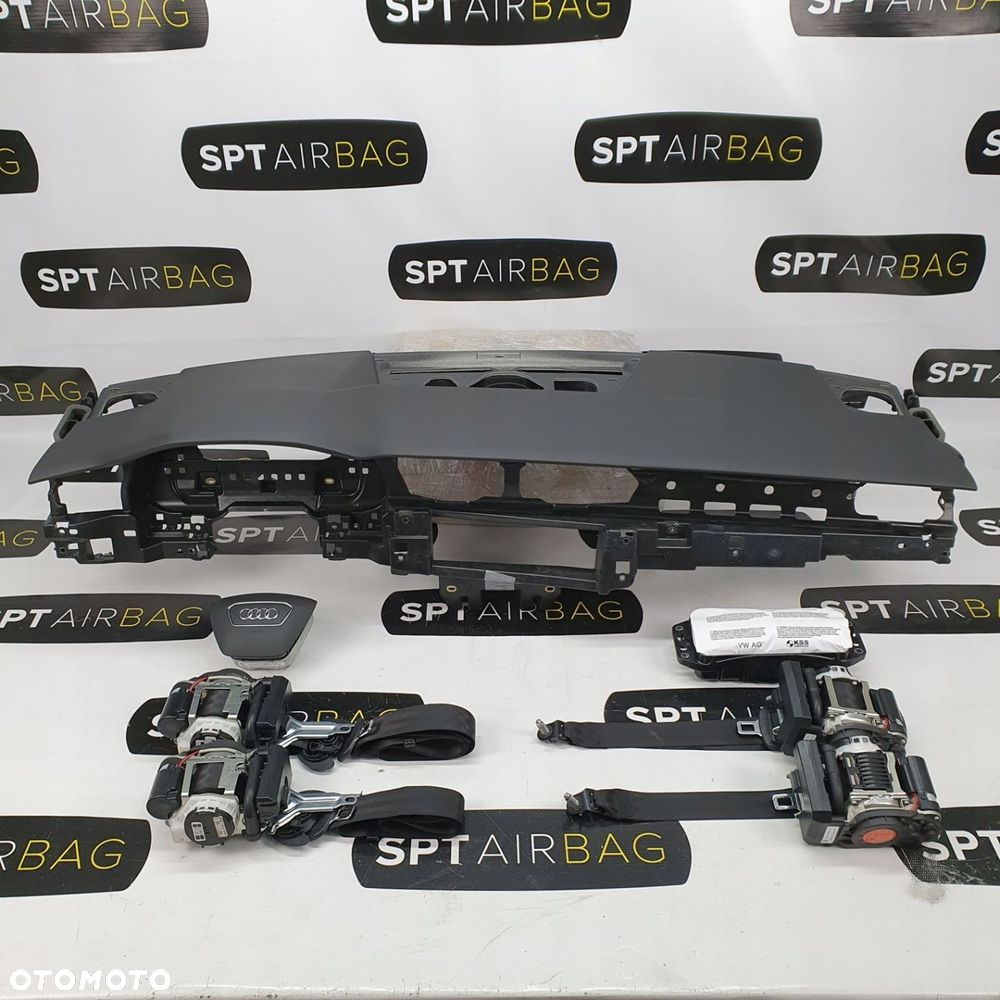 AUDI A6 C8 DESKA ROZDZIELCZA KONSOLA KOKPIT PULPIT PODUSZKI AIRBAG AIR BAG PASY KIT SET - 1
