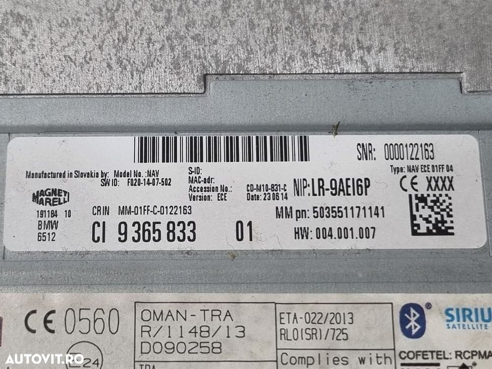 Cd player BMW X3 F25 Facelift 2014 - 2017 (1501) CI9365833 - 4