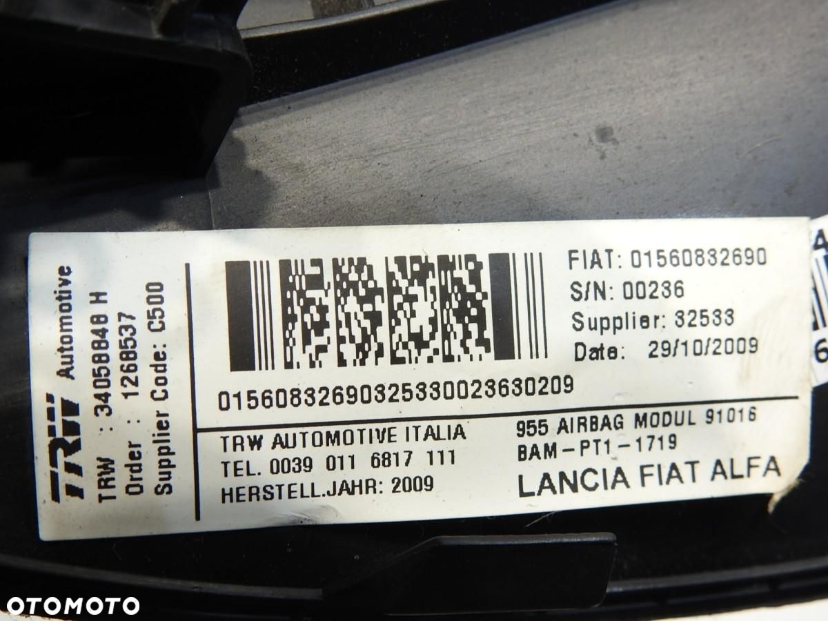 PODUSZKA AIRBAG AIR BAG KOLANOWA ALFA ROMEO MITO 01560832690 BAM-PT1-1719 - 6