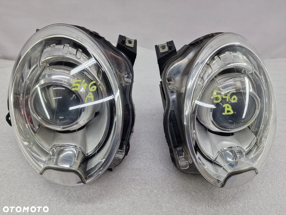 FIAT 500 07-15 KOMPLET LAMP PRZEDNICH PRZÓD LEWA / PRAWA LAMPA PRZEDNIA PRZÓD XENON + SPRYSKIWACZE , NR AUKCJI LA546 - 1