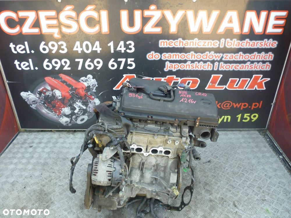 SILNIK NISSAN NOTE MICRA 1.2 16V CR12 93 TYS