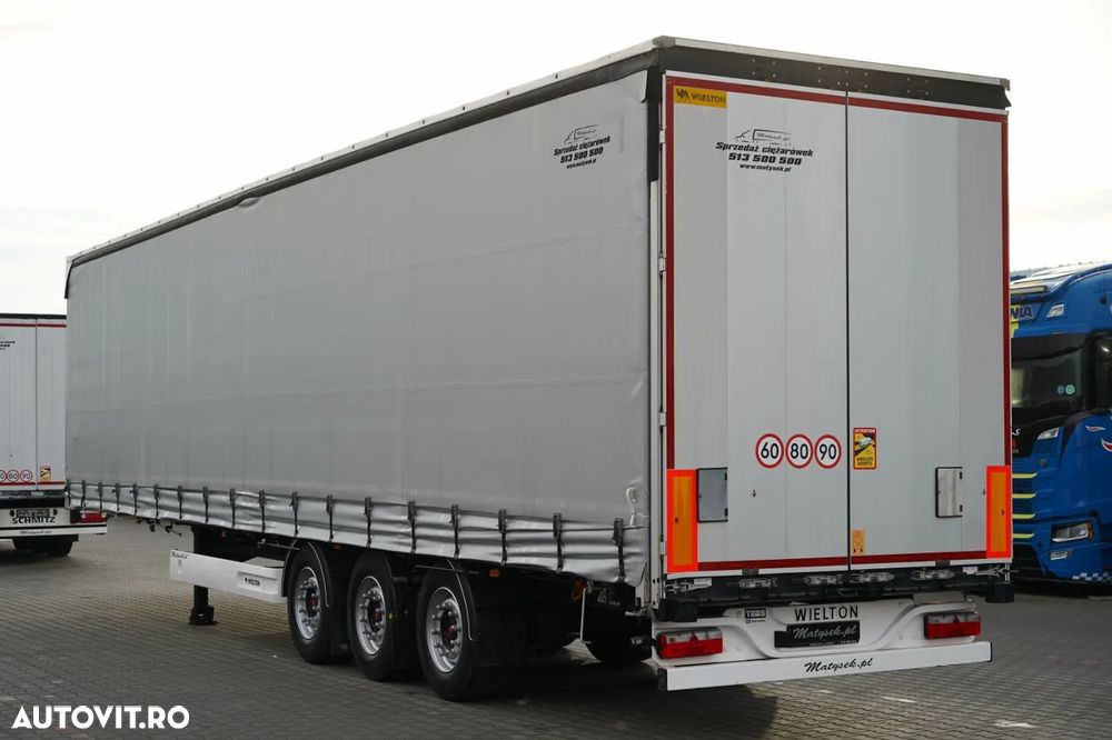 Wielton REMORCĂ CU CORTINĂ WIELTON STANDARD / ACOPERIȘ LVT / SISTEM BDE - STALPINI CULISANȚI / AXĂ RIDICABILĂ / PUȚIN FOLOSITĂ - 6