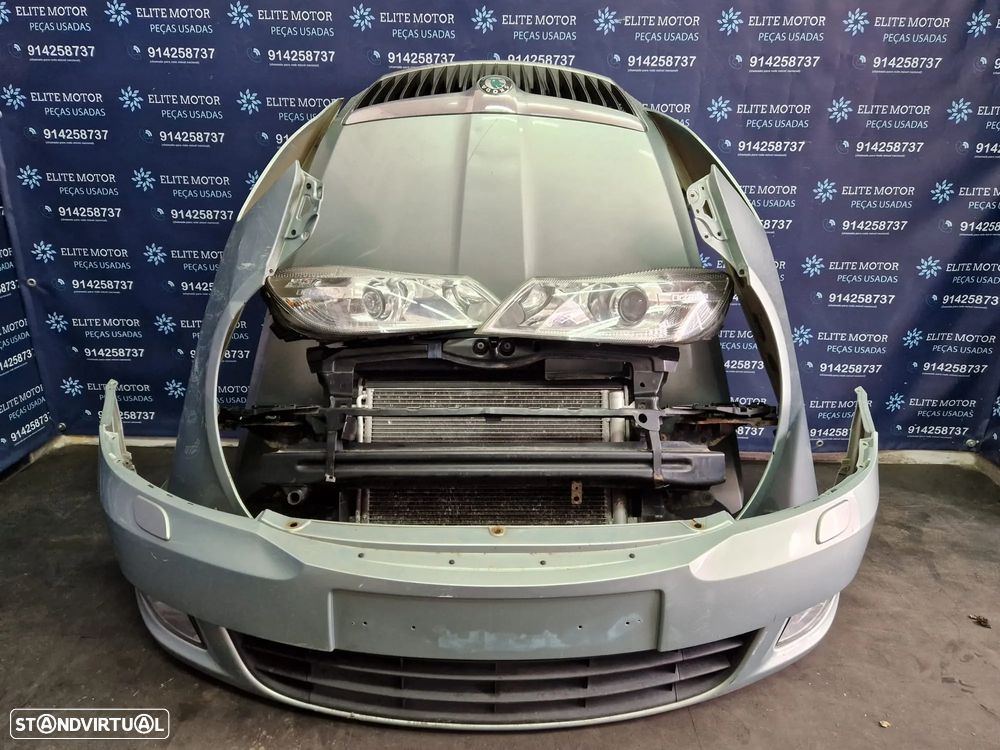 Frente completa usada SKODA OCTAVIA II 2.0 TDI FACELIFT 140CV capot parachoques guardalamas oticas - 3