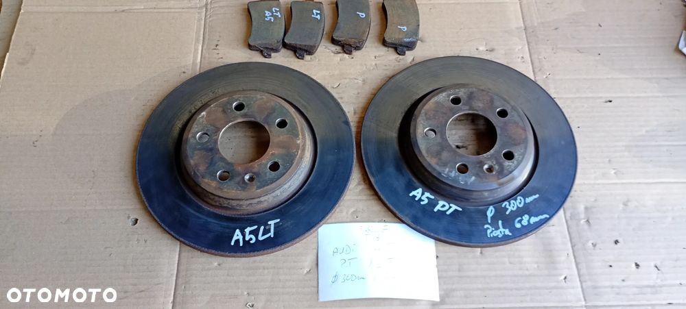 Tarcze hamulcowe klocki tył tylne 300mm Audi A5 8T 2.0 TDI - 6