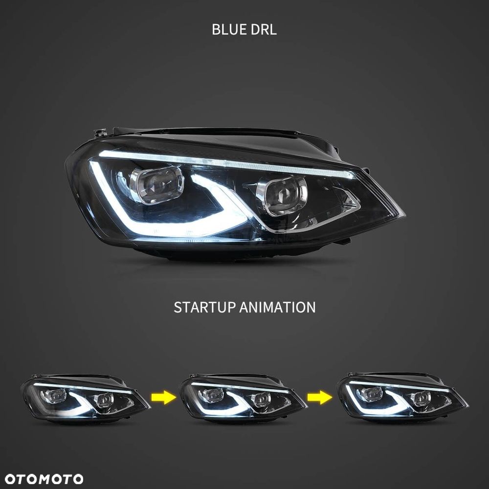 Reflektory Lampy kpl Vland Full Led Neon Tuning VW Golf VII 7 5g 2012-2017 - 6