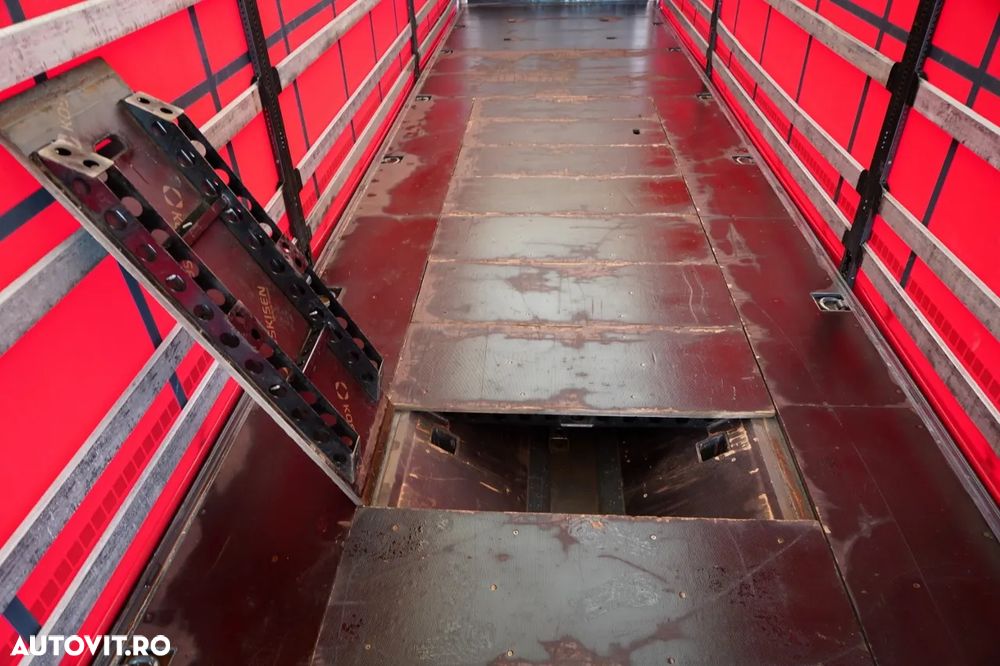 Wielton / CORTINĂ STANDARD / REMORCA DIN OȚEL - 9 M / AXĂ CULISANTĂ / SAF / ACOPERIȘ CULISANT / - 19