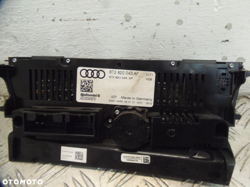 PANEL KLIMATRONIK AUDI A4 B8 A5 8T 8T2820043AF - 2