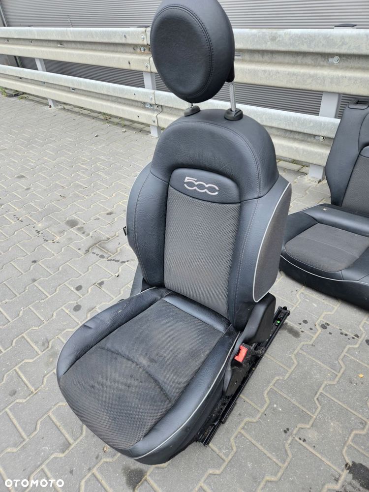 fotele wnętrze półskóra tapicerka fiat 500x - 3
