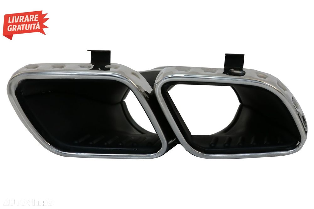 Difuzor Bara Spate cu Ornamente Evacuare Crom Mercedes GLE W167 SUV (2019-Up) GLE - livrare gratuita - 9