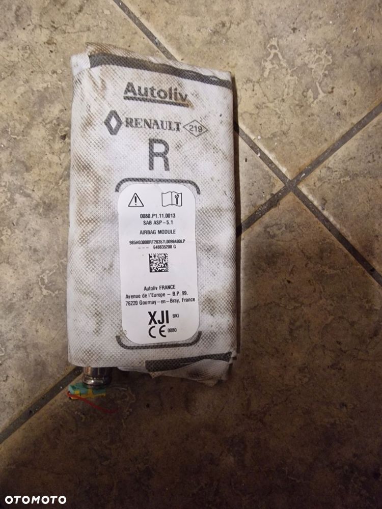 poduszka airbag fotela dacia sandero stepway iii prawa 648835200g - 1