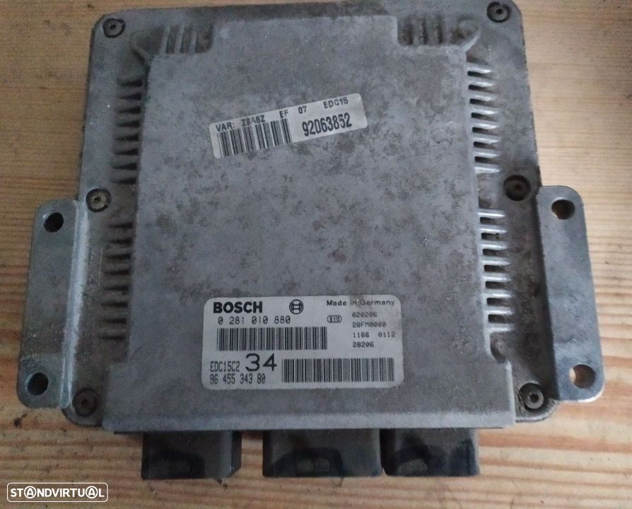 Centralina do motor Peugeot 607 2.2HDI 0281010880 9645534380 - 1