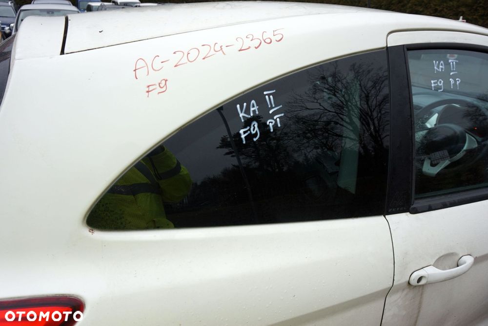 SZYBA KAROSERYJNA TYLNA PRAWA BOCZNA KA II RU8 9S51-B29869-BA FORD 2008-2016 - 2