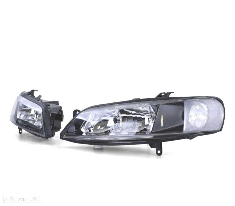 FARÓIS FRONTAIS PARA OPEL VECTRA B 99-02 FUNDO PRETO - 3