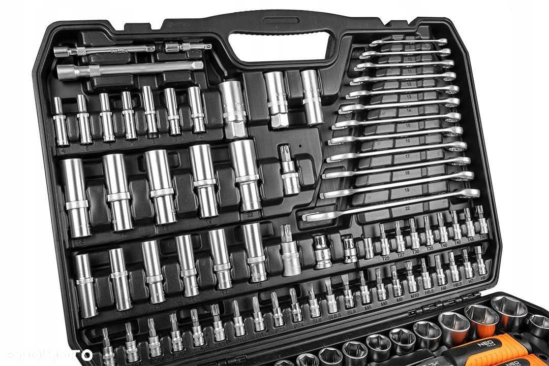 NEO KLUCZE NASADOWE 1/4" 3/8" 1/2" ZESTAW NARZĘDZIOWY NASADKI TORX 300 EL. - 9
