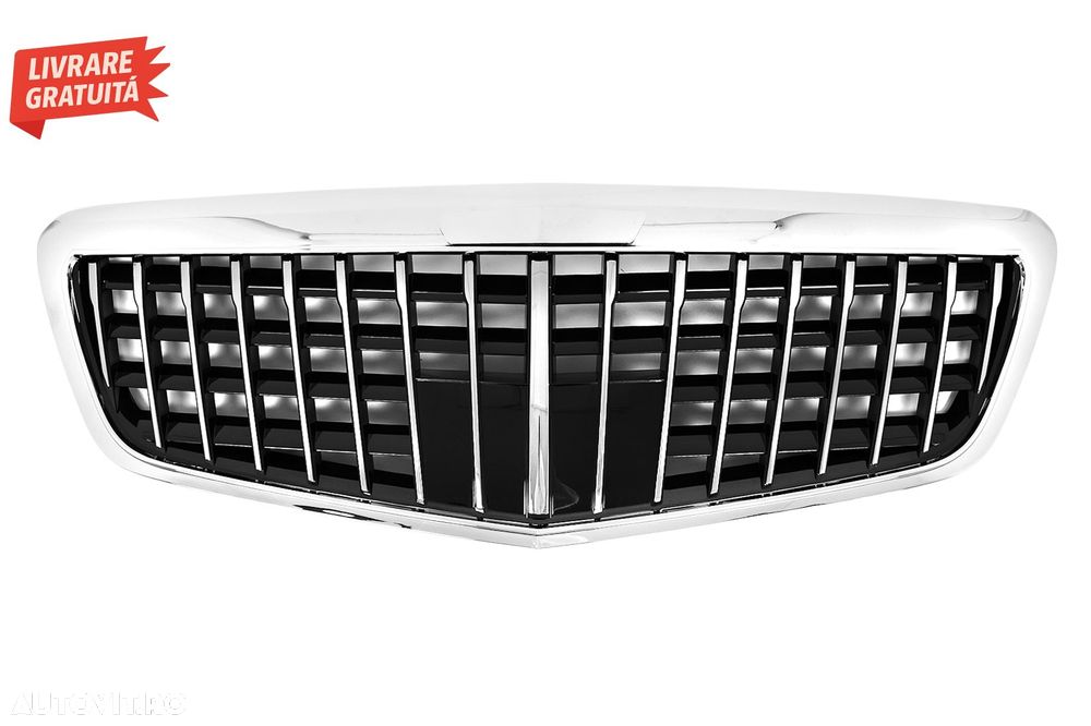 Grila Centrala Mercedes S-Class W221 Facelift (2010-2013) Vertical Design- livrare gratuita - 1