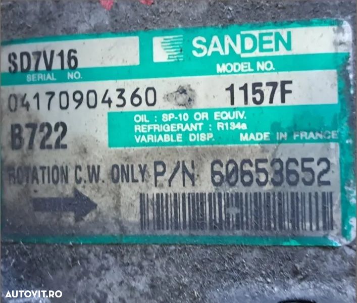 Compresor clima aer conditionat Alfa Romeo GT 147 156 1.9jtd 1.8i benzina 1.6i 2000-2010 - 5