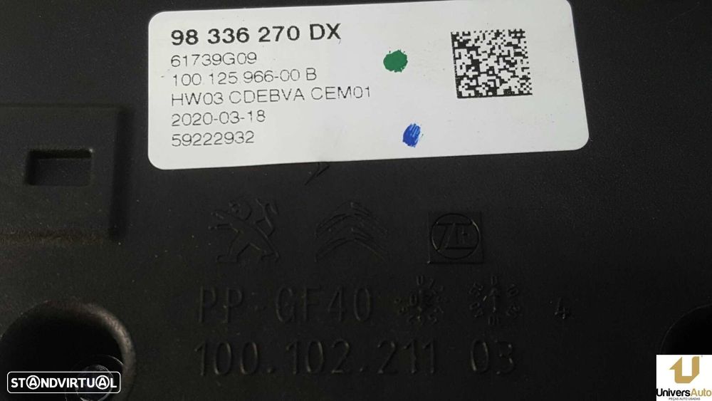 ALAVANCA DE VELOCIDADES PEUGEOT 208 (P21E) 208 II (UJ) ALLURE - 3