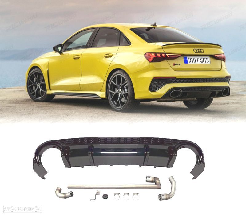 DIFUSOR AUDI A3 21- LOOK RS3 + LINEA ESCAPE - 1