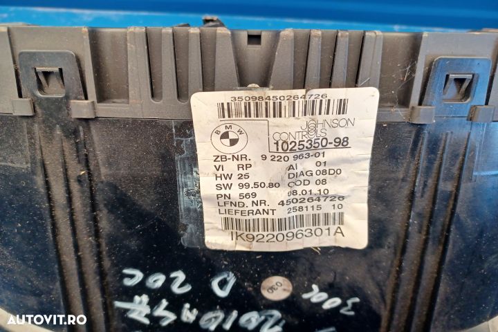 Ceasuri bord 102535098 1025350-98 9220963-01 922096301 BMW Seria 3 E9 - 3