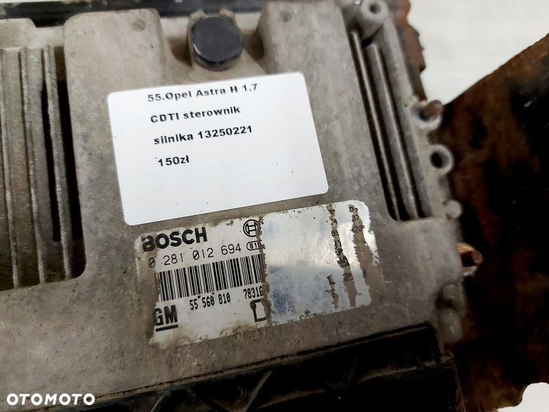 OPEL ASTRA 3 III H 1.7 CDTI KOMPUTER STEROWNIK SILNIKA ECU 13250221 - 2