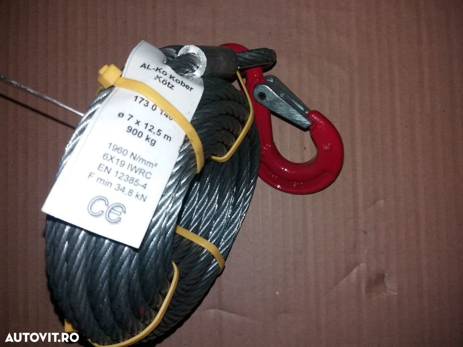Cablu tractare ALKO 12 metri lungime, grosime 7 mm pt platforme - 4