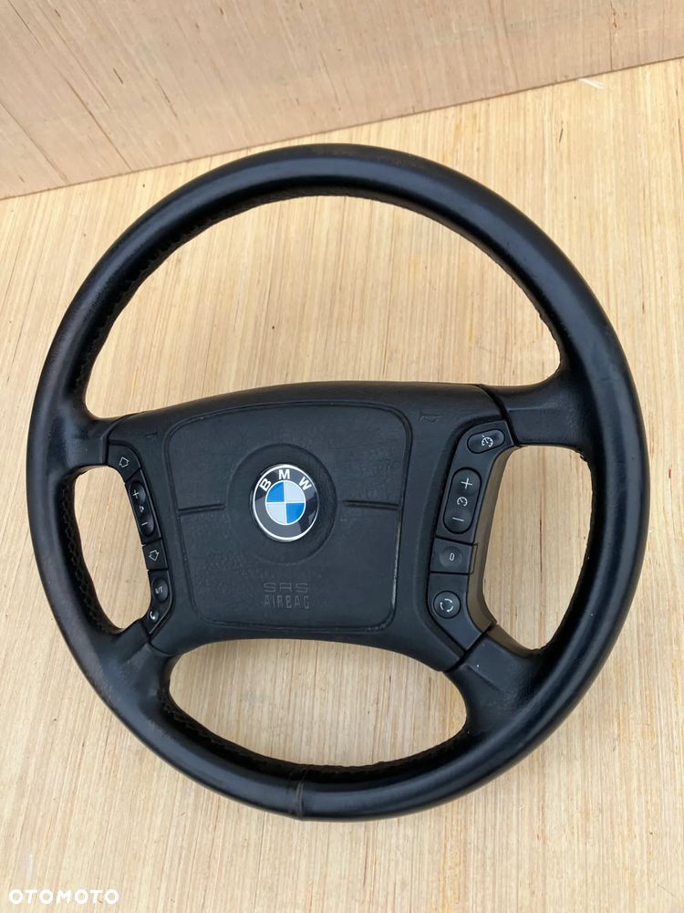 KIEROWNICA BMW E38 E38 PRZED LIFT JEDNONABOJOWA JEDEN NABÓJ AIRBAG PODUSZKA MULTIFUNKCJA SKÓRA RARYTAS - 3