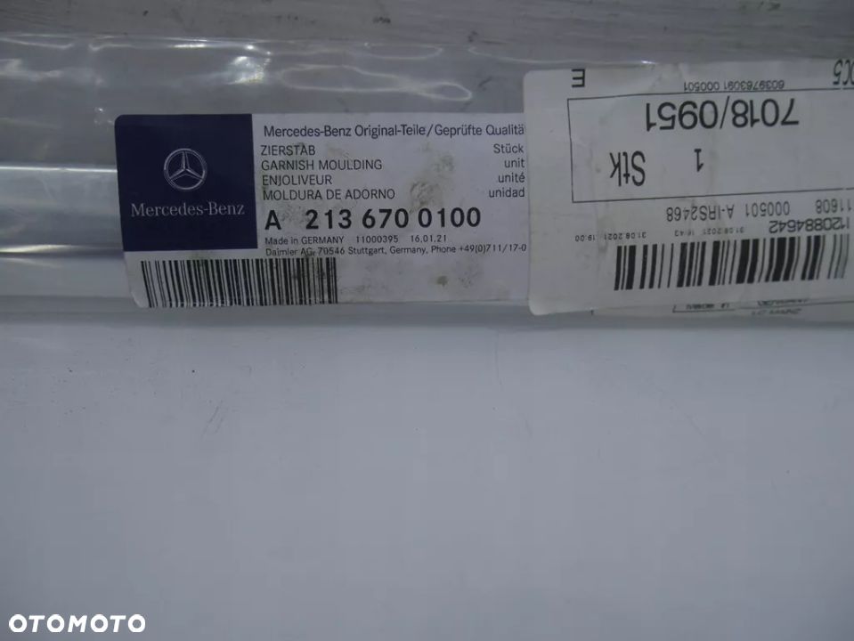 MERCEDES W213 LISTWA CHrom lewy tył a2136700100 - 3