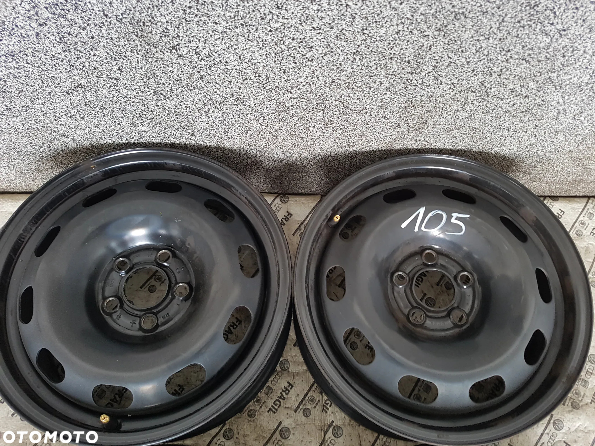 FELGI STALOWE VW  5X100 6JX15 ET38 VW POLO SKODA FABIA SEAT IBIZA - 3