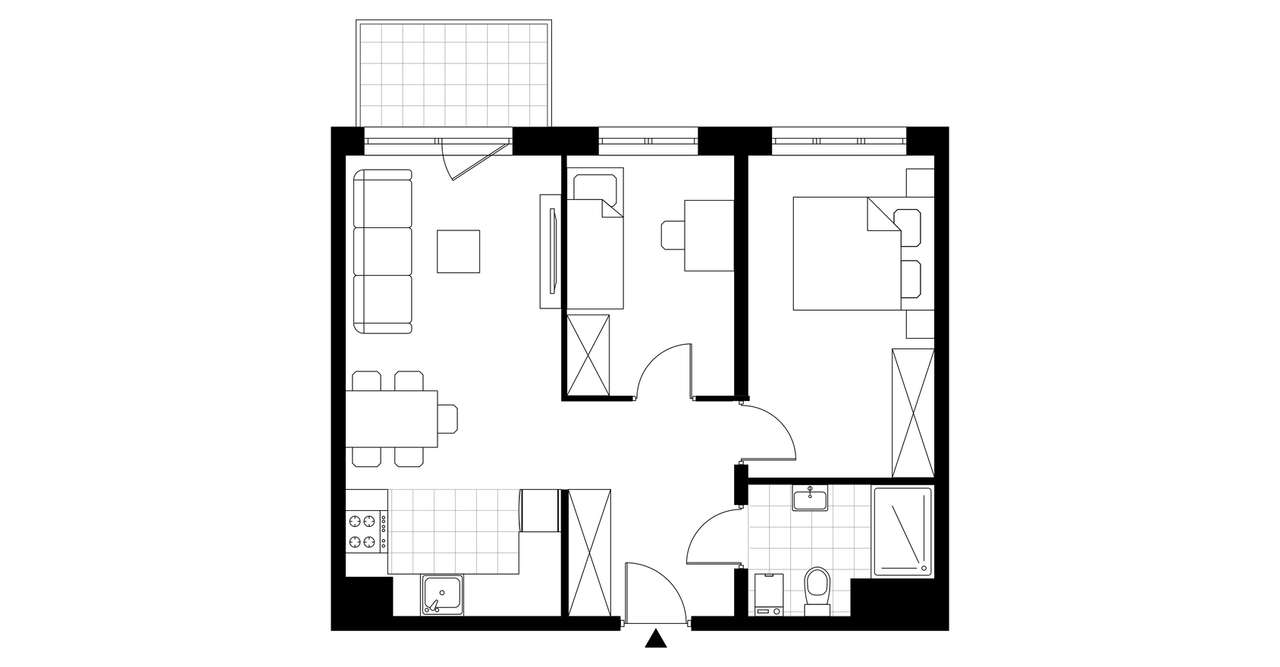 3-pokojowe mieszkanie 51m2 + balkon Bezpośrednio - Pełny obrazek: 4/7