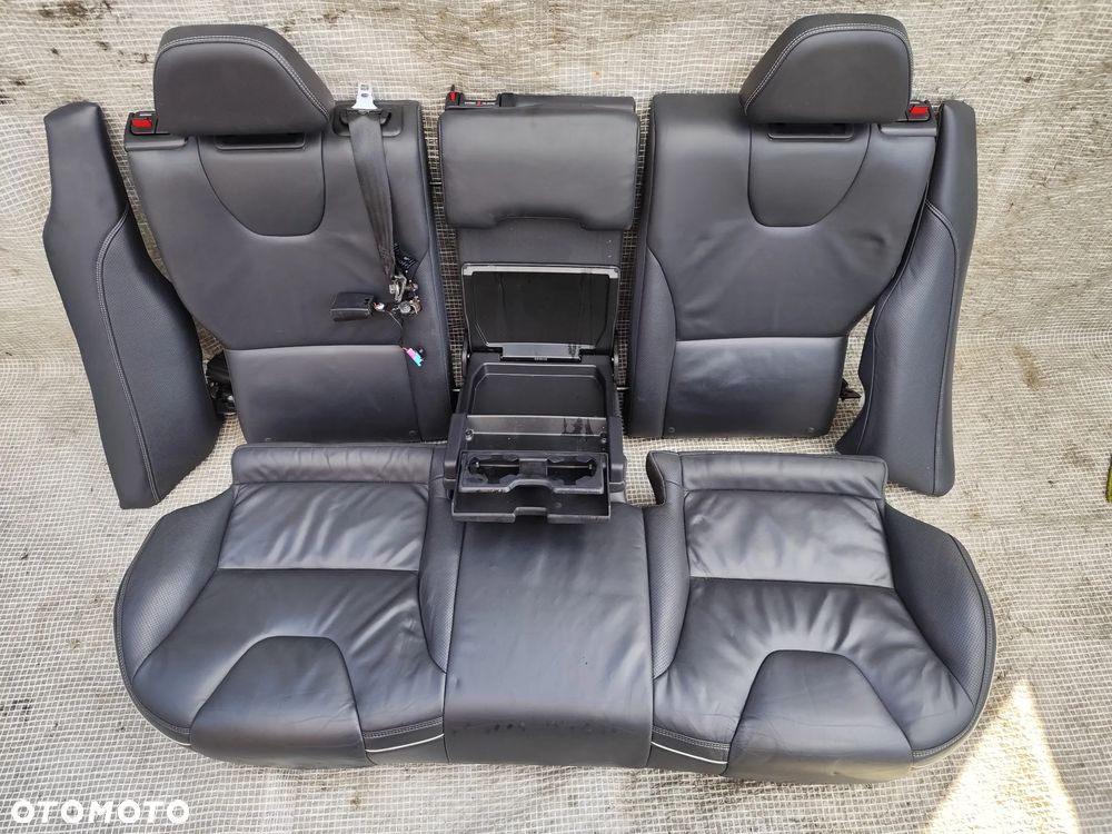 Volvo XC60 I Lift 13-18 R-Design Kanapa Tylna Oparcie Skóra Skórzana - 6