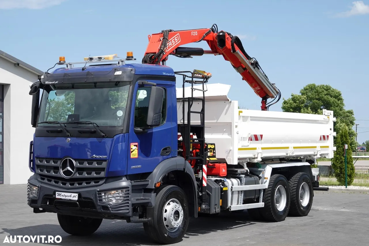 Mercedes-Benz AROCS 2636 / 6x4 / TIPPER / HYDROBORTA / + HDS FASSI F215 / RADIO CONTROL / ROTATOR / GRAB / EURO 6 - 10