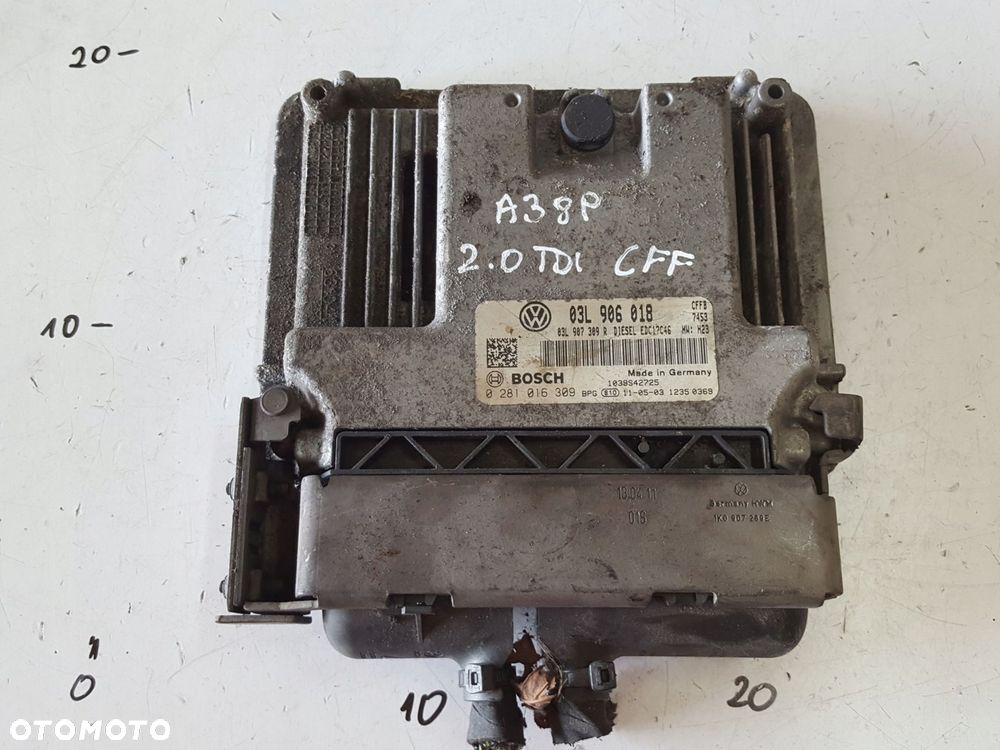 VW JETTA VI 5C 10r- VW GOLF VI 2.0 TDI CFF KOMPUTER SILNIKA 03L906018 - 1