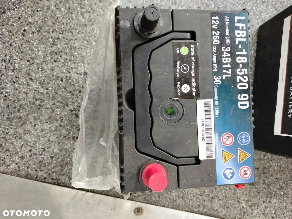 oryginał oe akumulator nowy mazda pe1t-18-520-9b 12v 60ah 20h 520a - 2