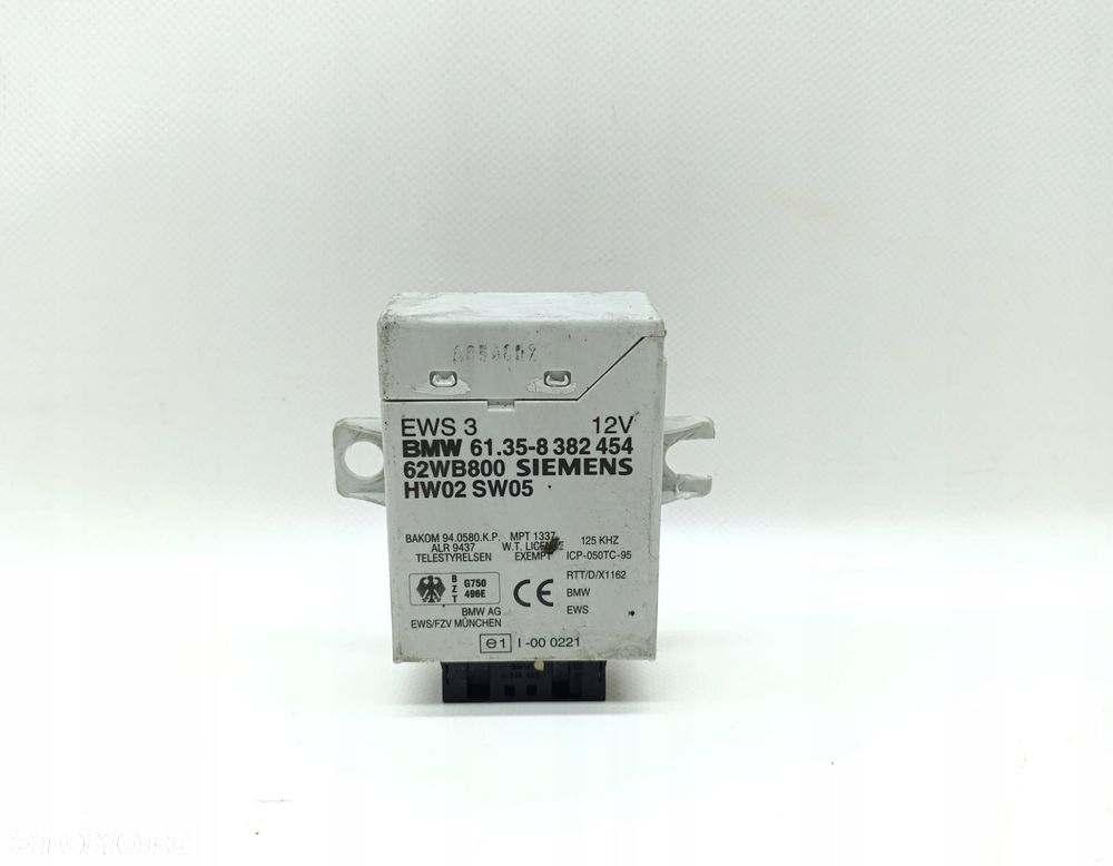 MODUŁ IMMOBILIZERA BMW SERIA 5 E39 61358382454 8382454 - 6
