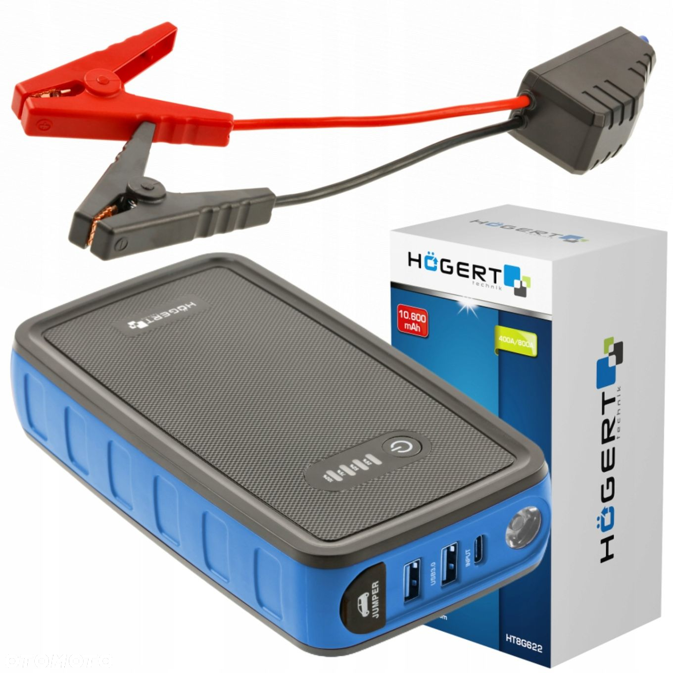 HOEGERT STARTER URZĄDZENIE ROZRUCHOWE 400A POWERBANK 12 V USB-C HT8G622 - 10