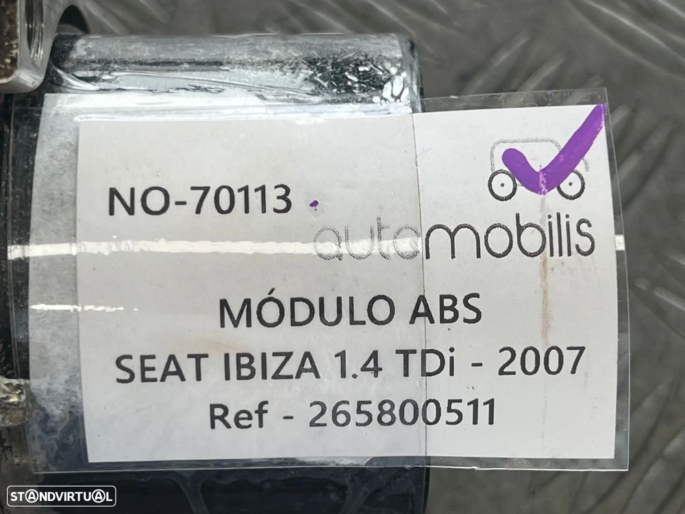 Módulo ABS SEAT IBIZA 1.4 TDi (6L) Ref. 0265800511 - NO. 70113 - 5
