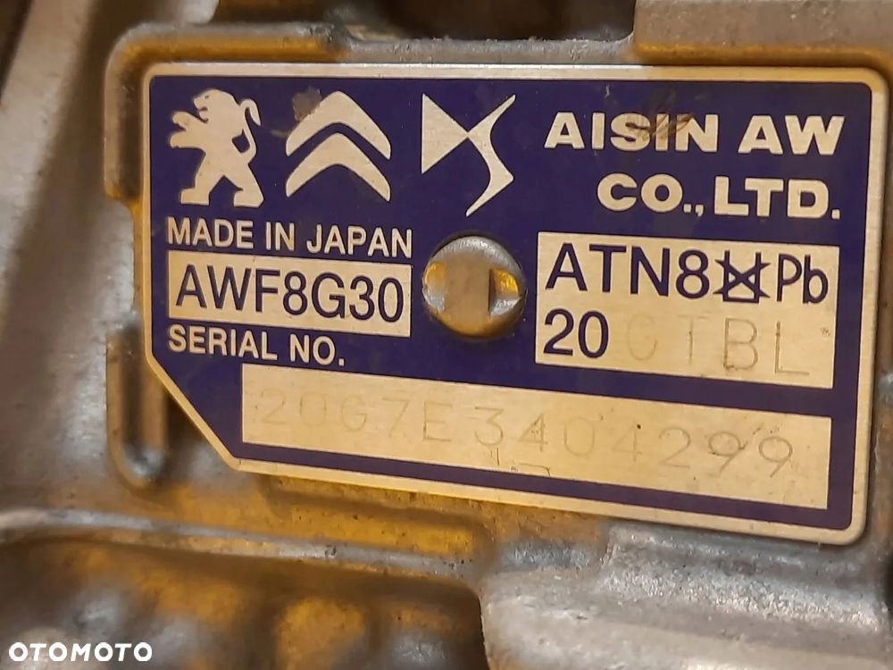 Citroen DS4 CROSSBACK 1.6 THP SKRZYNIA BIEGÓW AWF8G30 - 9