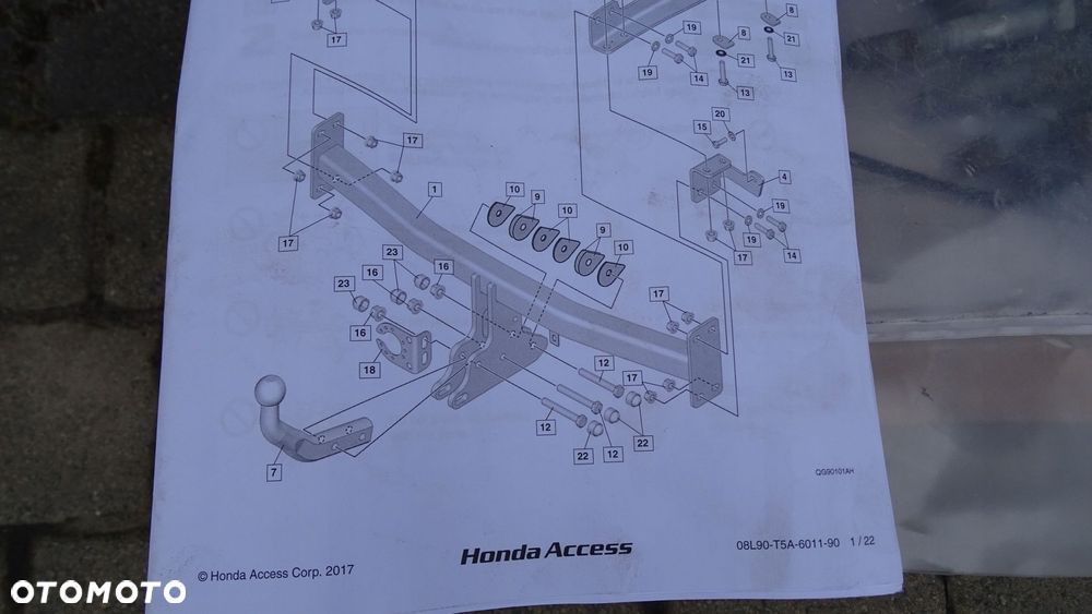 honda jazz 2018/2020r - hak holowniczy oryginał - 5