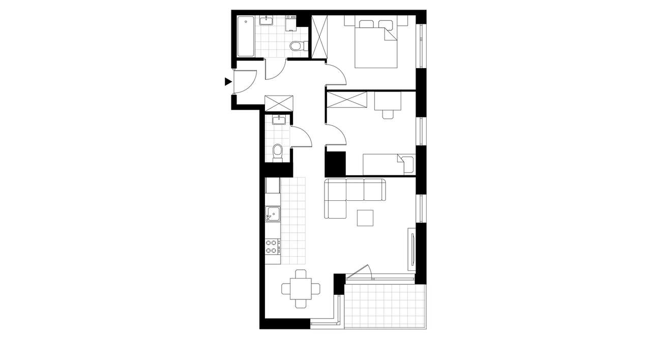 3-pokojowe mieszkanie 61m2 + balkon Bez Prowizji - Pełny obrazek: 3/23